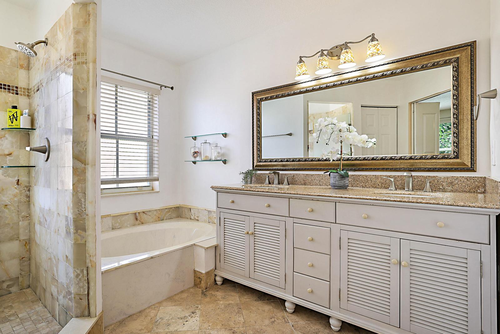 6666 Saltaire Terrace, Margate, FL 33063 - primary bath with double vanity and soaking tub