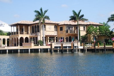 Intracoastal waterfront estates in Boca Raton