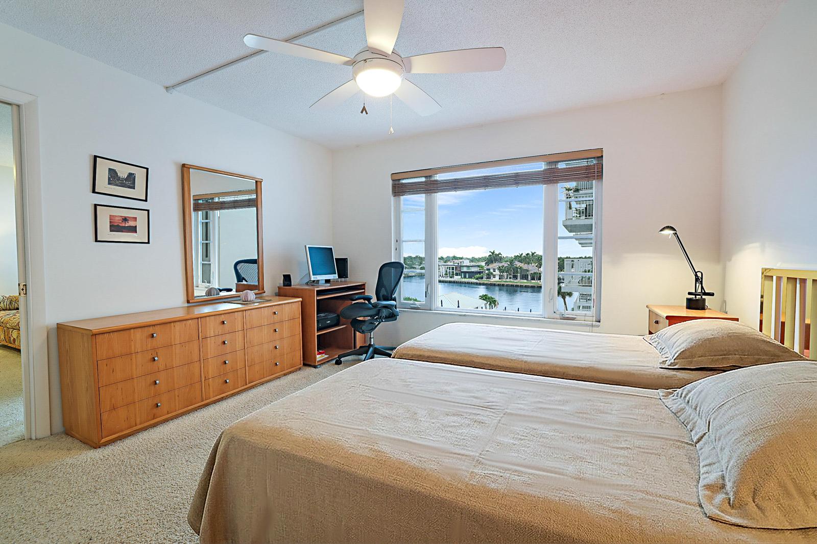 3114 S Ocean Boulevard #509, Highland Beach, FL 33487 - second bedroom with Intracoastal view