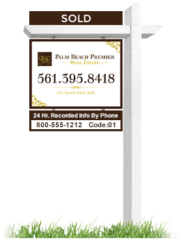A PBP Real Estate for sale sign outside a South Florida home