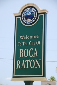 Welcome to Boca Raton sign